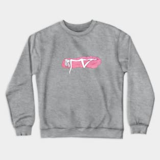 Natula In Love · infatuated girl resting on pink cloud · simple watercolor illustration Crewneck Sweatshirt